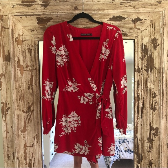 red and white floral romper